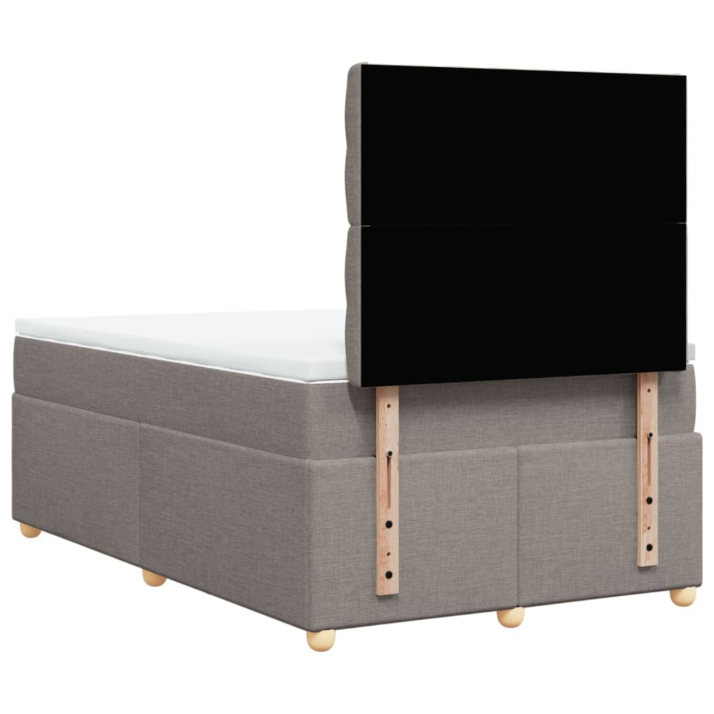 Boxspring met matras stof taupe 120x190 cm