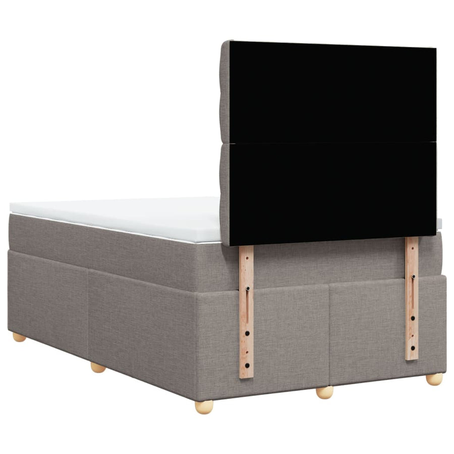Boxspring met matras stof taupe 120x190 cm