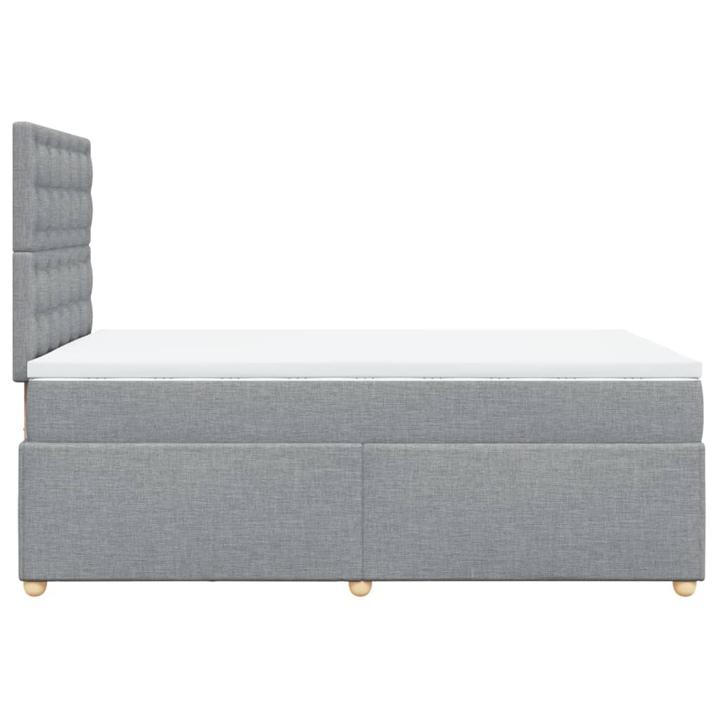 Boxspring met matras stof lichtgrijs 120x190 cm