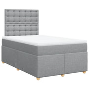 Boxspring met matras 120x190 cm lichtgrijs