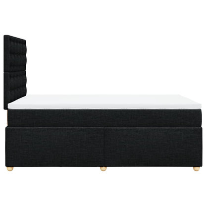 Boxspring met matras stof zwart 120x190 cm
