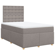 Boxspring met matras stof taupe 120x190 cm