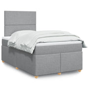 Boxspring met matras 120x200 cm lichtgrijs