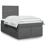 Boxspring met matras 120x200 cm donkergrijs