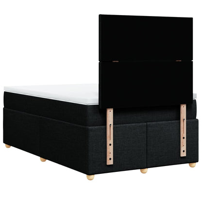 Boxspring met matras stof zwart 120x200 cm