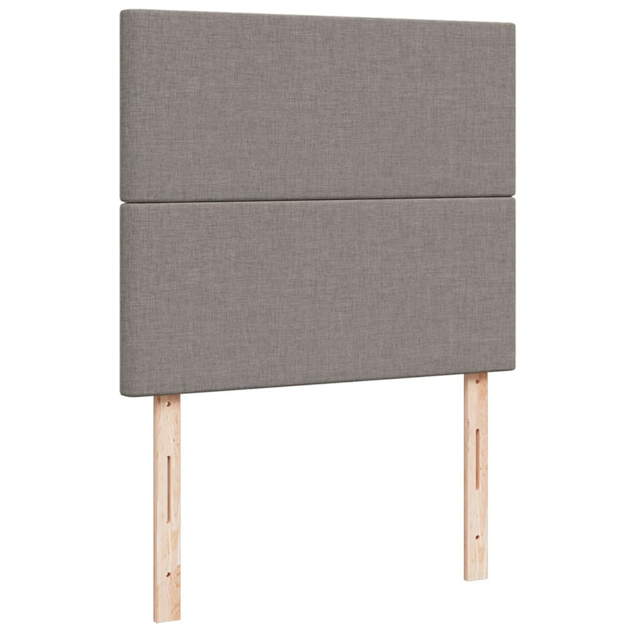 Boxspring met matras stof taupe 120x200 cm