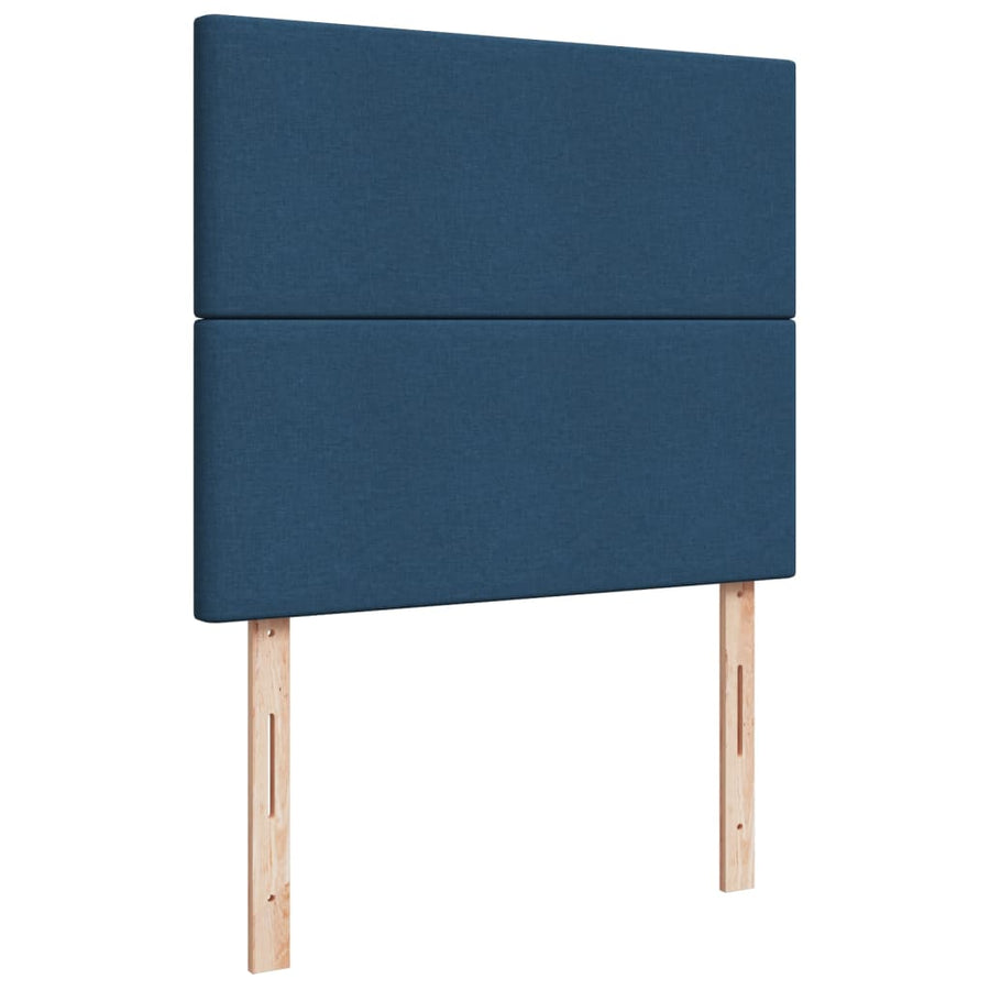 Boxspring met matras stof blauw 120x200 cm