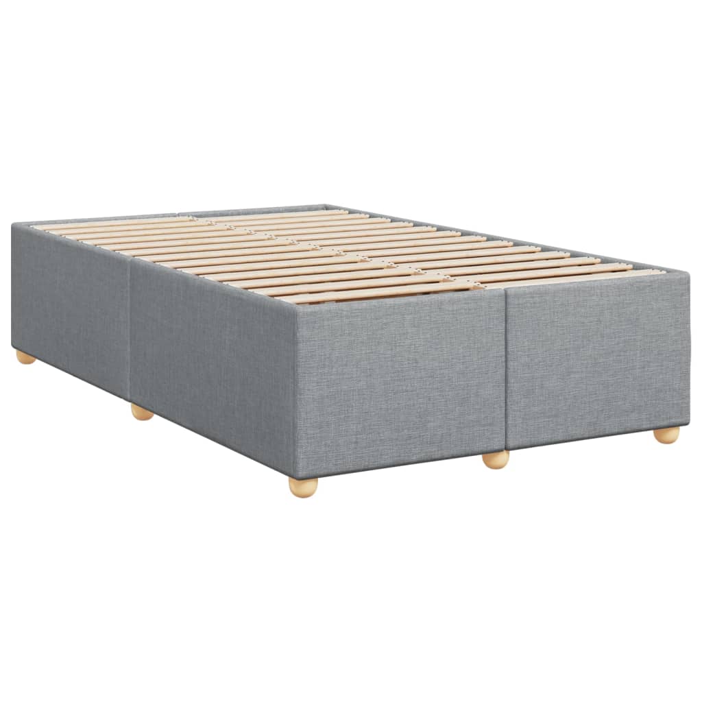 Boxspring met matras stof lichtgrijs 120x200 cm