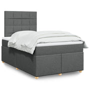 Boxspring met matras 120x200 cm donkergrijs