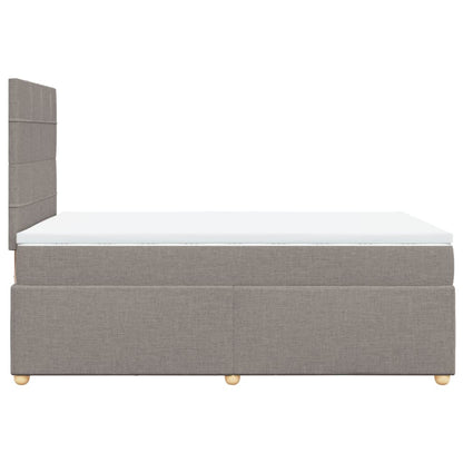 Boxspring met matras stof taupe 120x200 cm