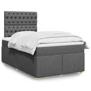 Boxspring met matras 120x200 cm donkergrijs