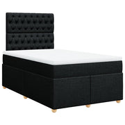 Boxspring met matras 120x200 cm zwart stof