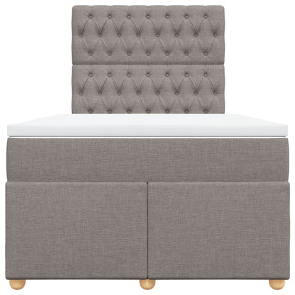 Boxspring met matras stof taupe 120x200 cm