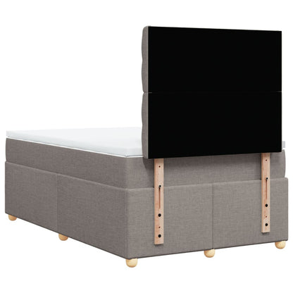 Boxspring met matras stof taupe 120x200 cm