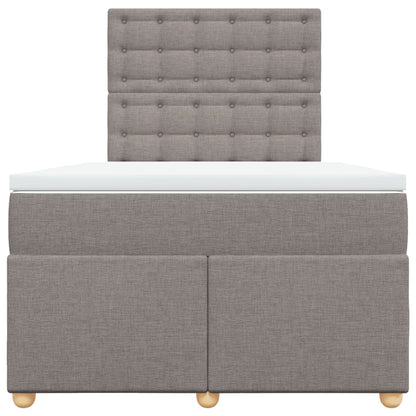 Boxspring met matras stof taupe 120x200 cm