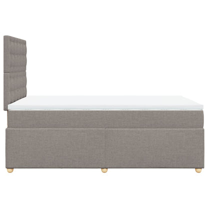 Boxspring met matras stof taupe 120x200 cm