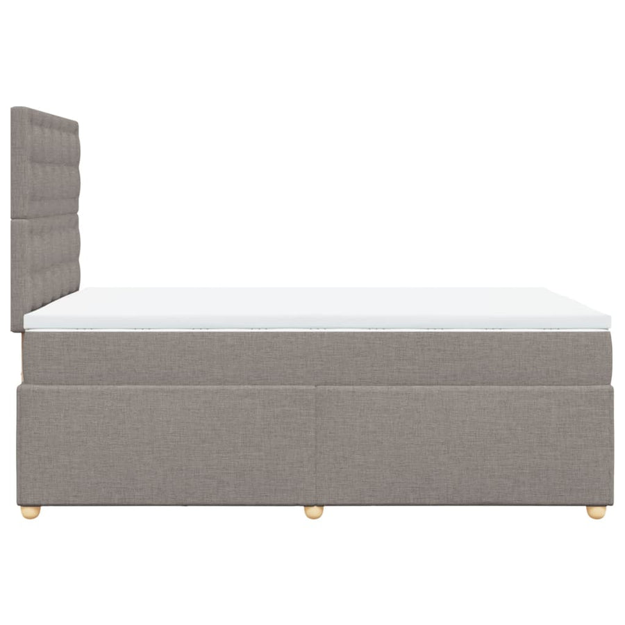 Boxspring met matras stof taupe 120x200 cm