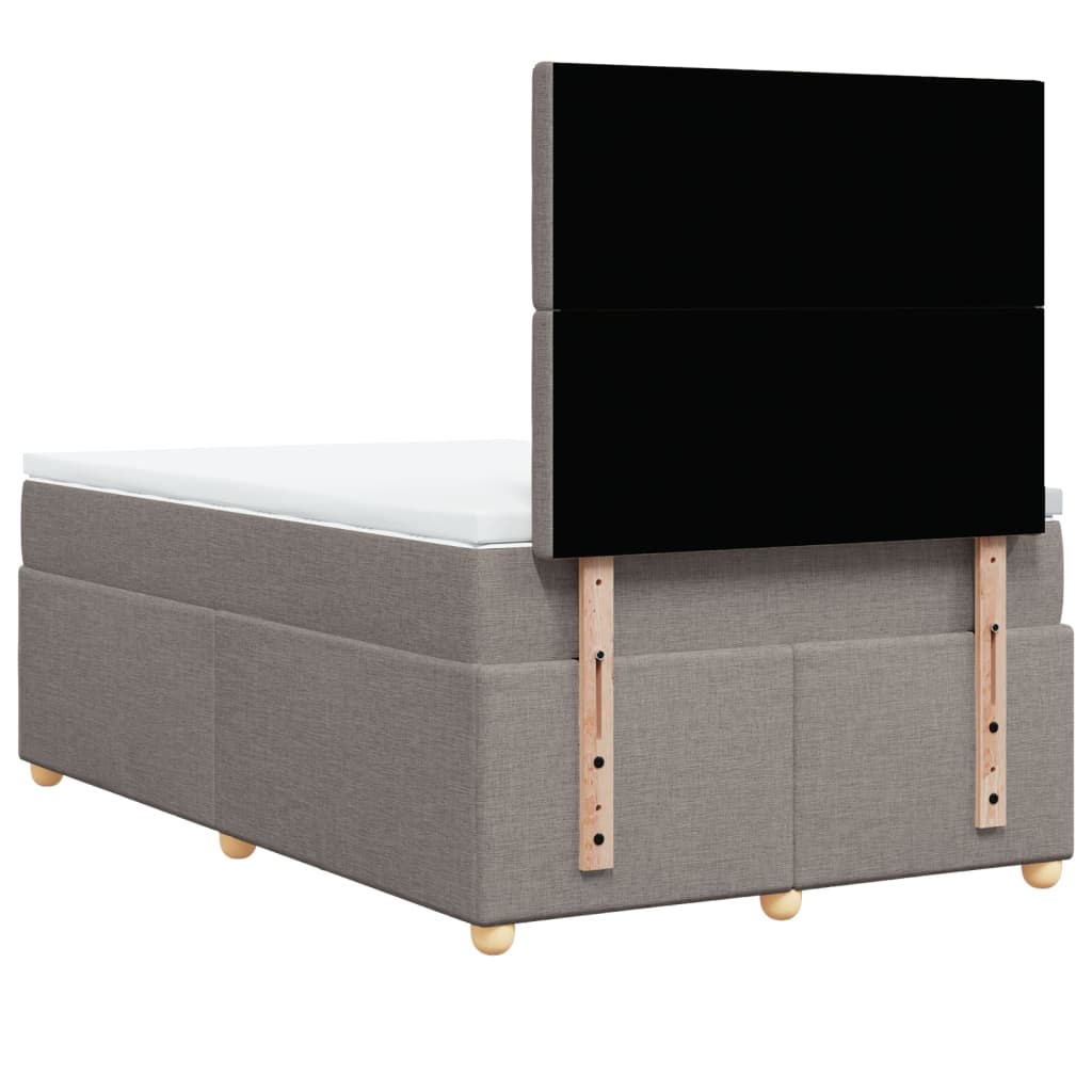 Boxspring met matras stof taupe 120x200 cm