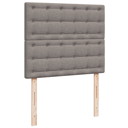 Boxspring met matras stof taupe 120x200 cm