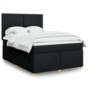 Boxspring met matras 140x190 cm zwart