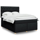 Boxspring met matras 140x190 cm zwart