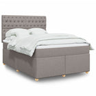 Boxspring met matras 140x190 cm taupe