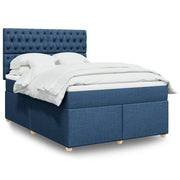 Boxspring met matras 140x190 cm blauw