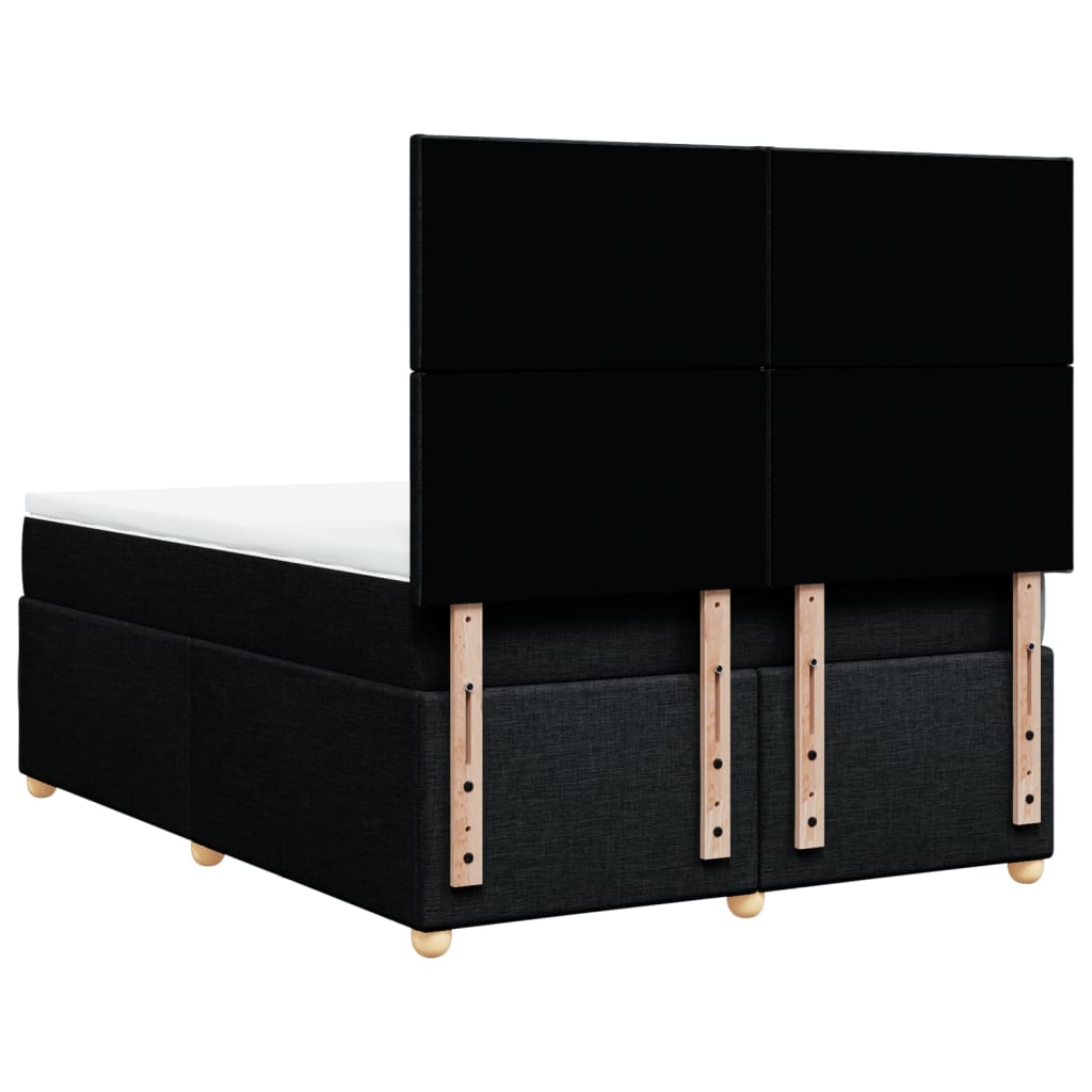 Boxspring met matras stof zwart 160x200 cm