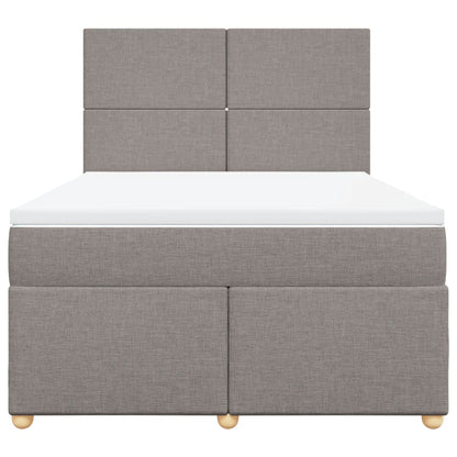 Boxspring met matras stof taupe 160x200 cm