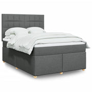Boxspring met matras 160x200 cm donkergrijs