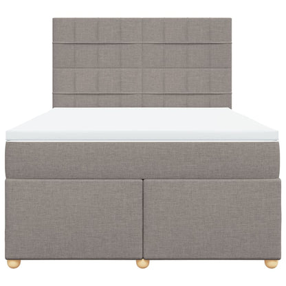 Boxspring met matras stof taupe 160x200 cm