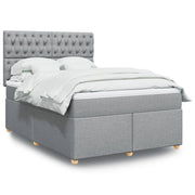 Boxspring met matras lichtgrijs 160x200 cm