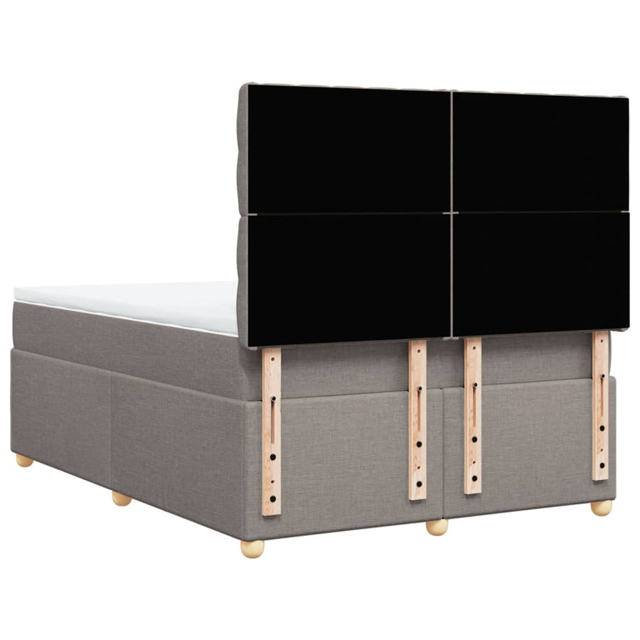 Boxspring met matras stof taupe 160x200 cm