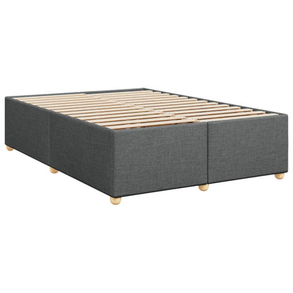 Boxspring met matras stof donkergrijs 160x200 cm