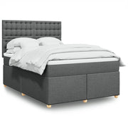Boxspring met matras 160x200 cm donkergrijs