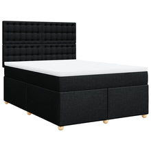 Boxspring met matras stof zwart 160x200 cm