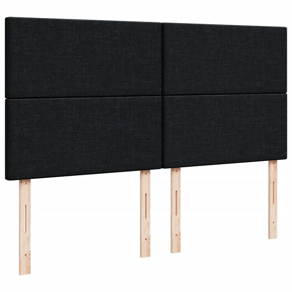 Boxspring met matras stof zwart 180x200 cm