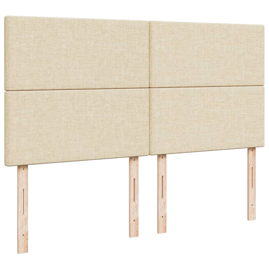 Boxspring met matras stof crèmekleurig 180x200 cm