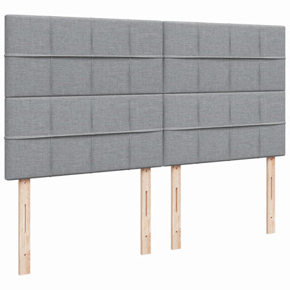 Boxspring met matras stof lichtgrijs 180x200 cm