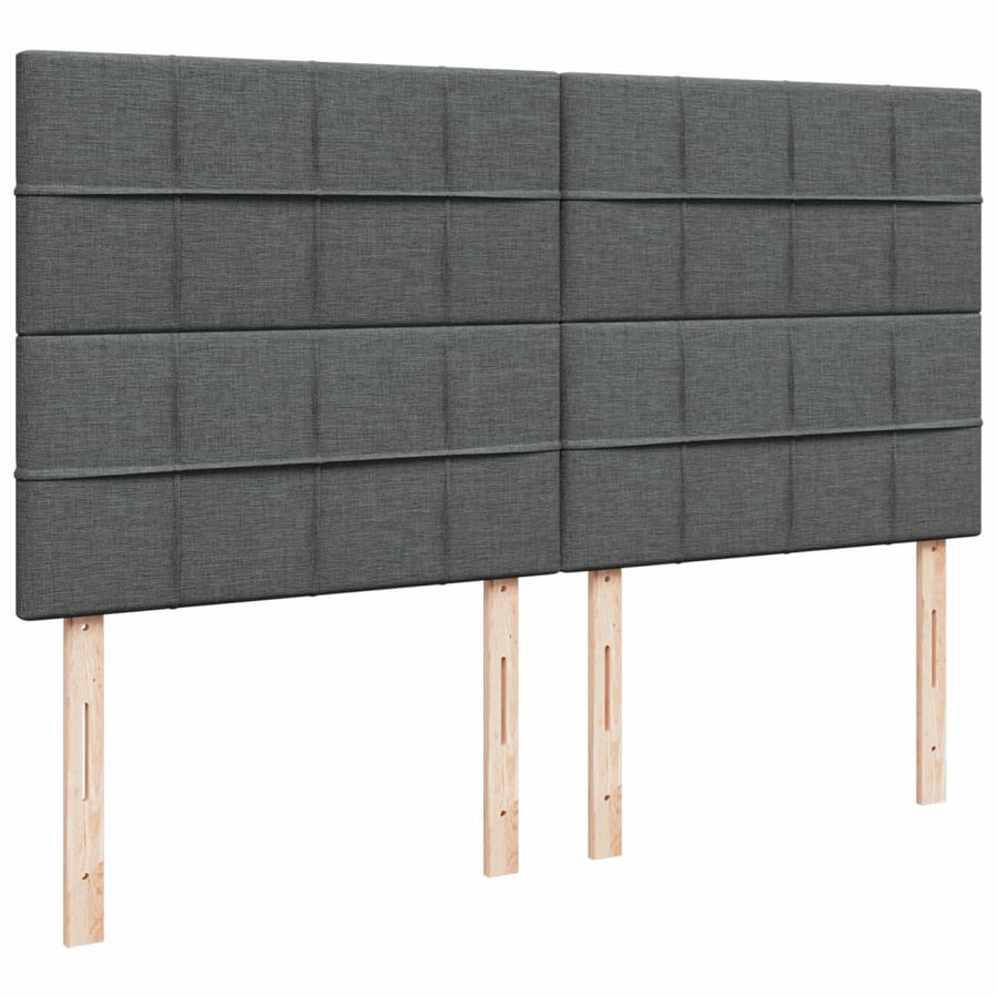 Boxspring met matras stof donkergrijs 180x200 cm