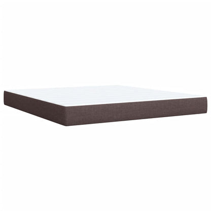 Boxspring met matras stof donkerbruin 180x200 cm