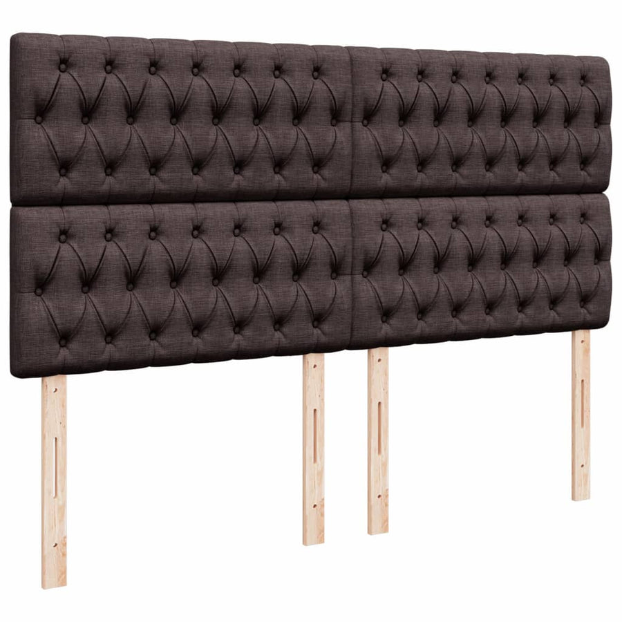 Boxspring met matras stof donkerbruin 180x200 cm