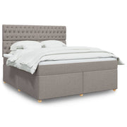 Boxspring met matras 180x200 cm taupe