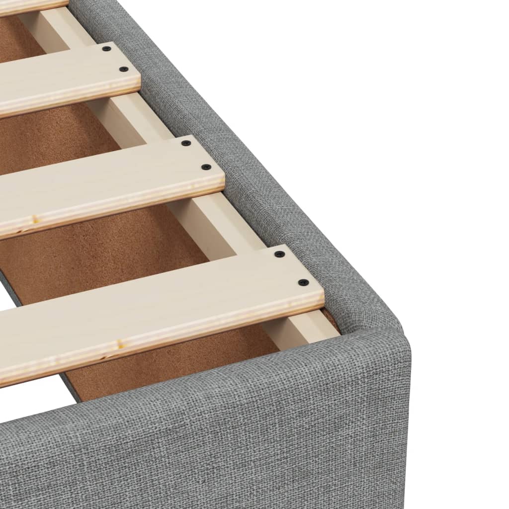 Boxspring met matras stof lichtgrijs 180x200 cm