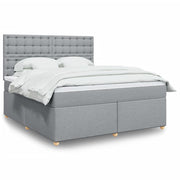 Boxspring met matras lichtgrijs 180x200 cm