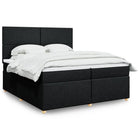 Boxspring met matras 200x200 cm zwart
