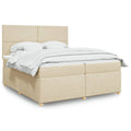 Boxspring crèmekleurig 200x200 cm