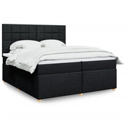 Boxspring met matras 200x200 cm zwart