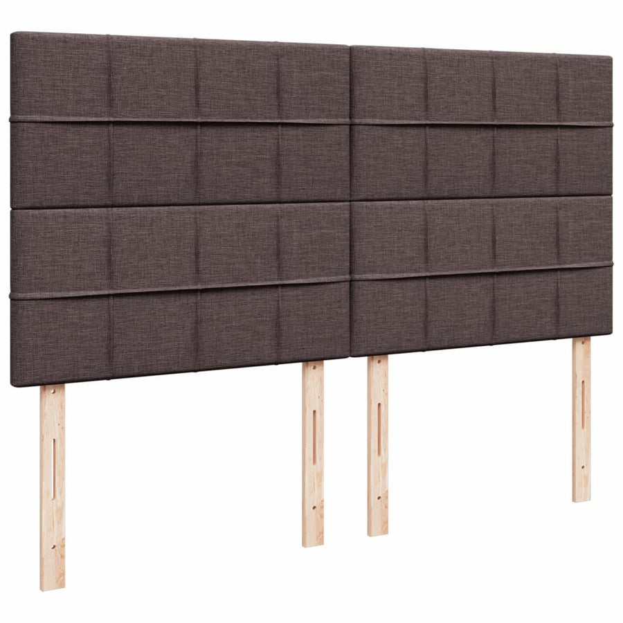 Boxspring met matras stof donkerbruin 200x200 cm