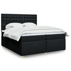 Boxspring met matras 200x200 cm zwart